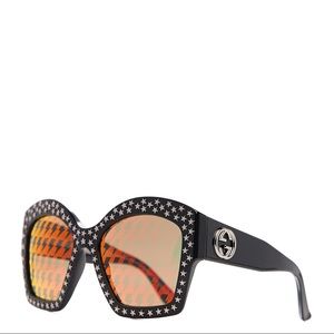 Gucci Square Frame Star Sunglasses
